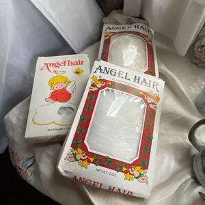 Lot of 3 Vintage mid century Angel Hair. Spun glass for Christmas tree or decor.